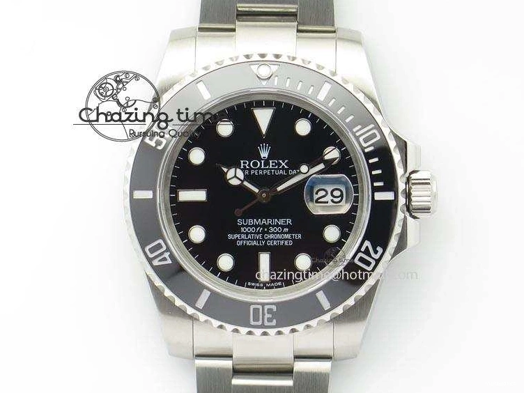 Black ETA2836 Submariner SS Maker Best BP Swiss Dial SS Edition 0416